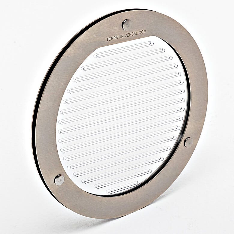 Cleanroom talk-through with stainless steel frame includes overlapping mylar 