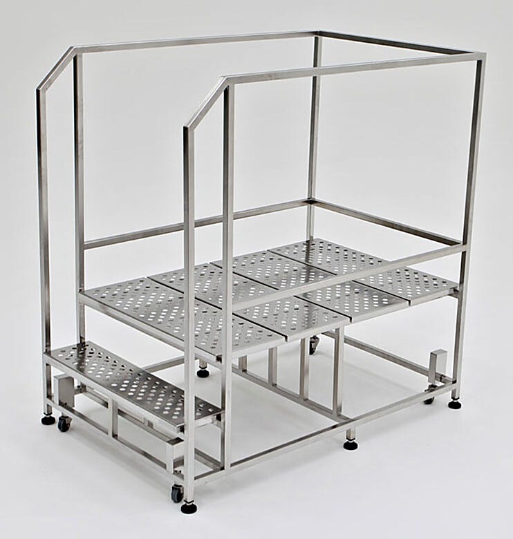ISO-Rated BioSafe 2 Step Work Platform | 2806-88 displayed
