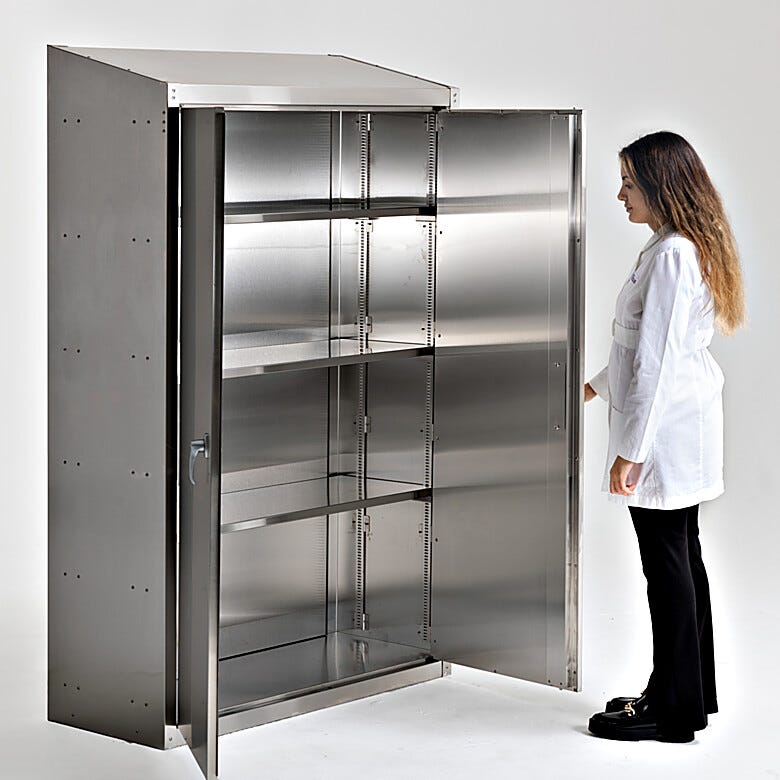 ValuLine® double door cabinet works perfectly for general storage areas, labs, stockroom, and more | 6012-01 displayed