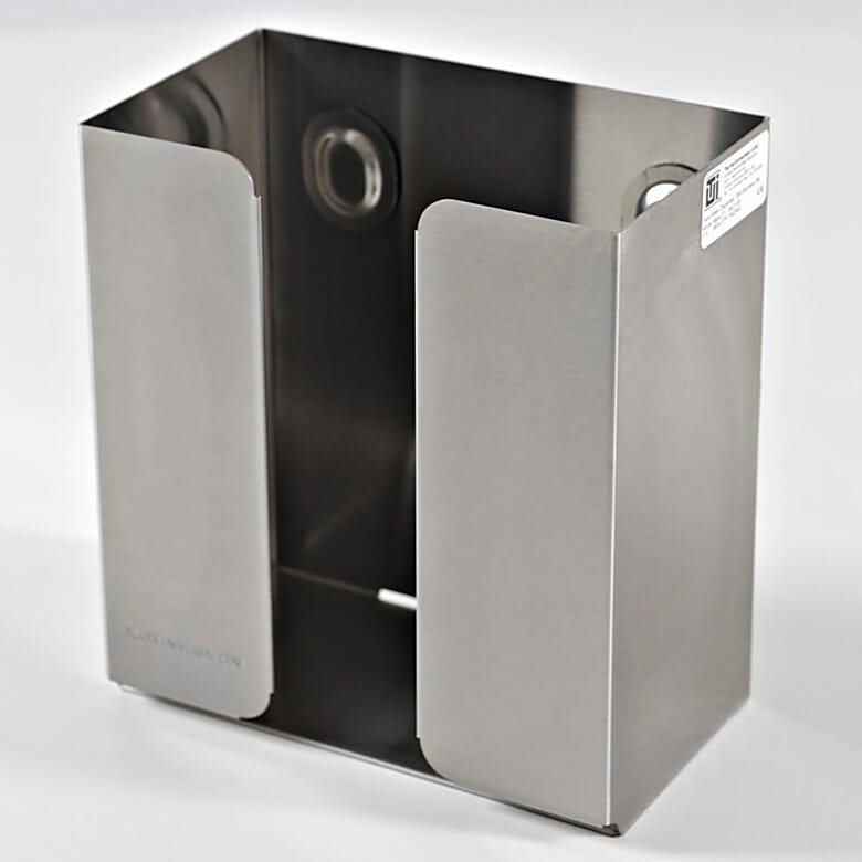 Wall-mounted 304 stainless steel face mask dispenser | 5604-37 displayed