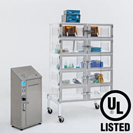 Desiccator; Adjust-A-Shelf™, Acrylic, 10 Chambers, 46