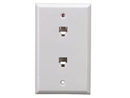 Wall Plate; Phone Jack, 2-Port