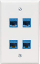 Wall Plate; Ethernet, 4-Port