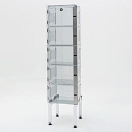 Desiccator; ValuLine® ES™, Static Dissipative PVC, 5 Chambers, 19.125