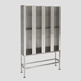 Garment Dispenser Station; 8 Compartments, Single Sided, 304 Stainless Steel, 48