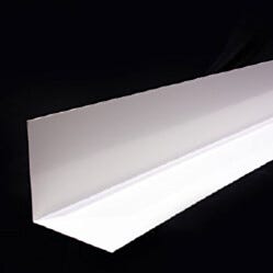Corner Panel, PVC, 90 R Shape, 8'H
