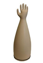 ISO 5 Glovebox Gloves; One-Piece, Fully Dipped, Hypalon, for 10