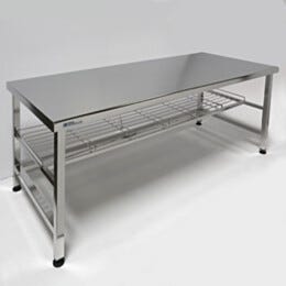 Work Station, BioSafe®; 304 Stainless Steel, Heavy-Duty, Solid Top, 60