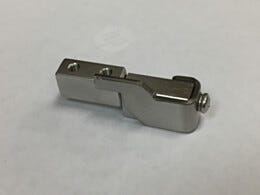 Door Stop; 316L SS, Left Hinge, for Flush-Mount Pass-Through Chambers