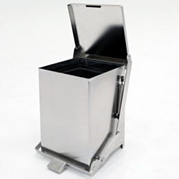 Waste Receptacle; Step-On, 304 SS, 12