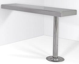 BioSafe® Gowning Bench; 304 Stainless Steel, Solid Top, 36