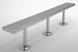 BioSafe® Gowning Bench; Electropolished 304 Stainless Steel, Solid Top, 48