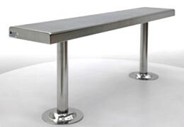 BioSafe® Gowning Bench; 304 Stainless Steel, Solid Top, 36