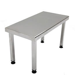 BioSafe® Gowning Bench; 304 Stainless Steel, Solid Top, 24
