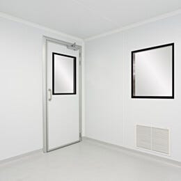 Wall Partition; Modular, uPVC Laminated Steel Shell, Aluminum Honeycomb Core, 2