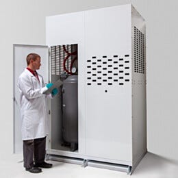 Nitrogen Generator; High Capacity, 200 Gal Compressed Air Tank, 60 Gal N2 Tank, 290 ft³/hr @ 99% purity, 100 psig, 120 V