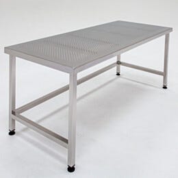 Work Station, BioSafe®; 304 Stainless Steel, Heavy-Duty, Perforated Top, 96