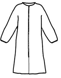 Frock; Disposable, M, ProClean Polypro, Snap Closure, DuPont