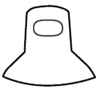 Hood; Disposable, M, IsoClean Tyvek, Eyes Only Opening, Clean Processing, DuPont