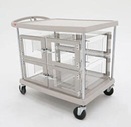 DesiCart; 4 Chambers, Polyethylene Frame, Acrylic Chamber, 27.75