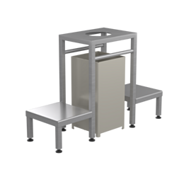 BioSafe® Dual-Sided Gowning Bench; 304 or 316 SS, 88