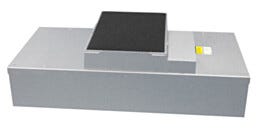 Fan Filter Unit; Aluminum, 2'x4', HEPA, EC Motor, Constant Flow, Top Side Replaceable, 115 V