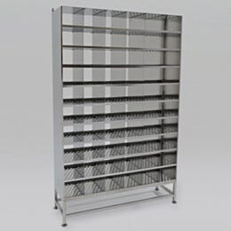 Free-Standing Multifunctional Storage System, BioSafe®, 304 SS, 48