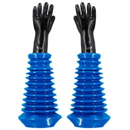 ISO 5 Glovebox Gloves; Two-Piece, Accordion, EPDM/Butyl, for 8/10