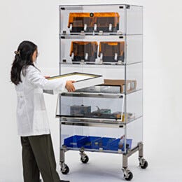 Desiccator; ValuLine®, Extra-wide, Static Dissipative PVC, 5 Chambers, 31