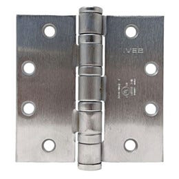 Full Mortise Five Knuckle Heavy Weight Ball Bearing Door Hinge; 4.5