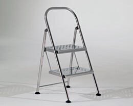 Step Stool; Diamond Plated, 2 Steps, Electropolished 304 or 316 SS, 18