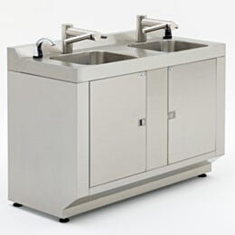 Hand Washer/Dryer; UltraClean®, 304 or 316L SS, 2 Sinks, Dyson AirBlade®, 48