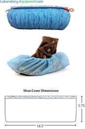 Shoe Covers; Non-Skid, Non-woven, Spunbond Polypropylene, Bootie, 750 pairs