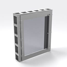 Pass-Through; Convenience Window, Wall Mount, Single Swing Door, Leak-Rated, 8