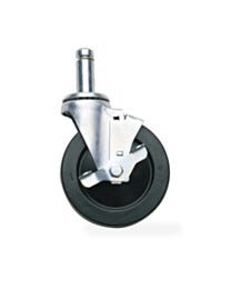 Metro MetroMax iQ Caster Stem/Swivel Brake Chrome-Plated Steel and Resilient Rubber 5
