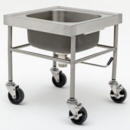 Mobile Soak Sink; Heavy Duty with Marine Edge, 304 or 316 SS