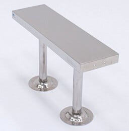 BioSafe® Gowning Bench; 304 Stainless Steel, Solid Top, 30