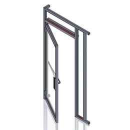 Door Assembly, ValuLine® Cleanroom; Manual Single Outward Reverse Left Swing Option, Clear Acrylic, 36
