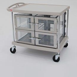 DesiCart; 4 Chambers, Polyethylene Frame, Static Dissipative PVC Chamber, 27.75