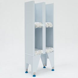 Garment Dispenser Station; 16 Compartments, Double Sided, Polypropylene, 36