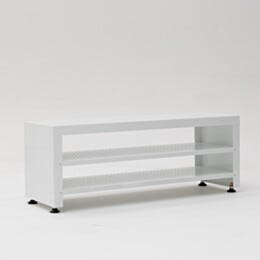 Gowning Bench; Powder-Coated Steel, Solid Top, 36