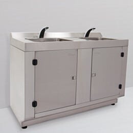 Hand Washer; BioSafe®, 304 or 316L SS, 2 Sinks, 48