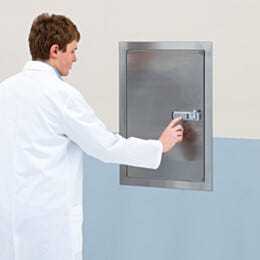 Locking Storage Cabinet; Wall-Mount, 316L Stainless Steel, 17.5