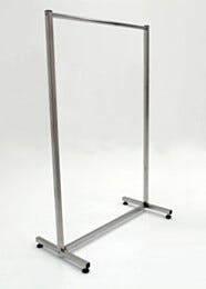 Garment Rack; Free Standing Single Rack, 304 SS, Cylindrical Tube, 48