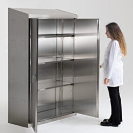 ValuLine® Cleanroom Storage Cabinet; 304 SS, Double Doors, 48