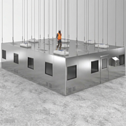 Cleanroom Ceiling; Aluminum Honeycomb Core, Stainless Steel Surface, 2