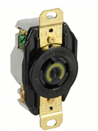 Wall Plate; Twist Lock, 120 V, 20 A, NEMA L5-20R