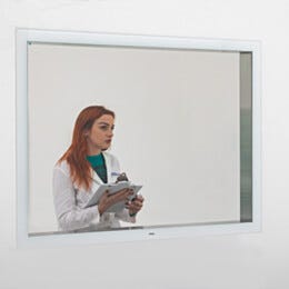 White Border Cleanroom Window Upgrade