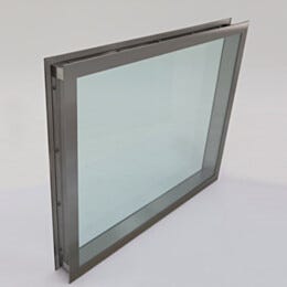 Window, Double-Pane, Flush-Mount 304 SS Frame, Fire-Rated Glass; 47''W x 36''H, for BioSafe® FRP/CPVC Cleanroom