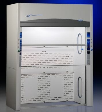 Shown: Protector XL Floor-Mounted Laboratory Hoods for bulky equipment or tall carts  |  3651-68 displayed